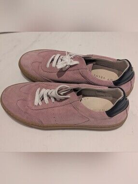 Mint Velvet Women’s Pink Suede Casual Sneakers - Stylish Everyday Comfort